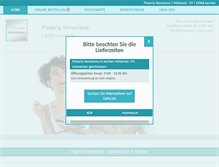 Tablet Screenshot of pizzeria-veneziana.de